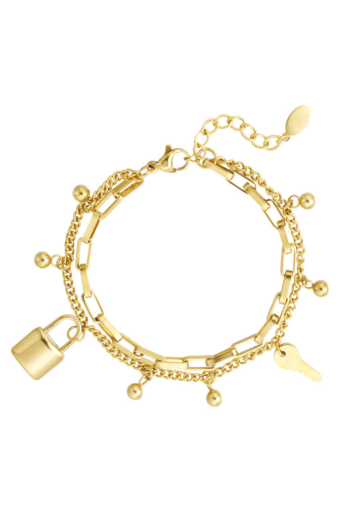 Armband met bedels en balletjes