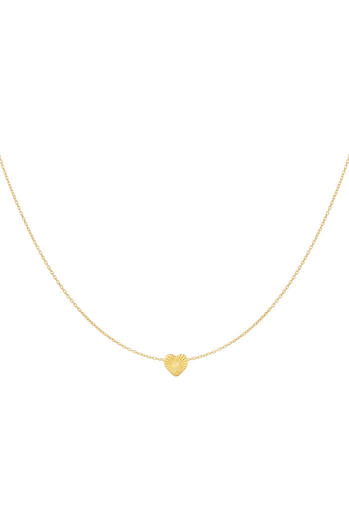 Ketting hart met relief 925 zilver