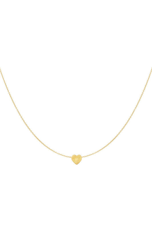 Ketting hart met relief 925 zilver