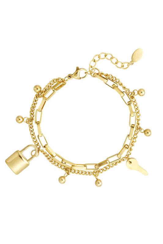 Armband met bedels en balletjes